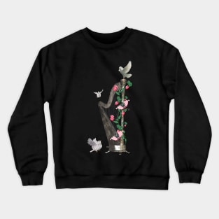 Wonderful harp with dove Crewneck Sweatshirt